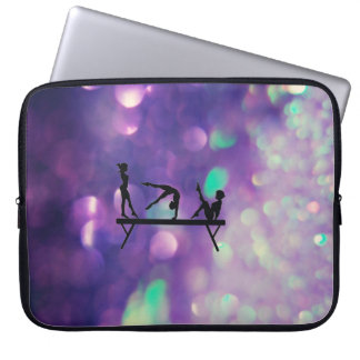 Paarse Turnen Neoprene Laptop Hoes