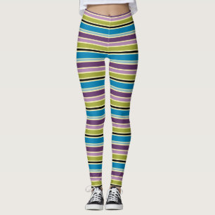 Paarse Turquoise en Mauve Leggings