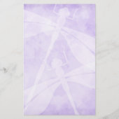 Paarse, turquoise libellen persoonlijk briefpapier (Achterkant)