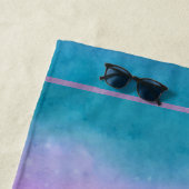 Paarse-turquoise palmbomen strandlaken (In situ)