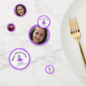 Paarse tutu jurk 12e verjaardag aangepaste foto confetti (Groep)