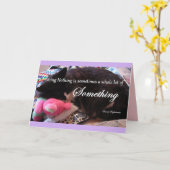 Paarse Tuxedo Cat Hugging Teddy Get Well Card Kaart (Gele Bloem)