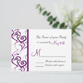 Paarse tweekleurig zwijn weduwschap RSVP (Staand voorkant)