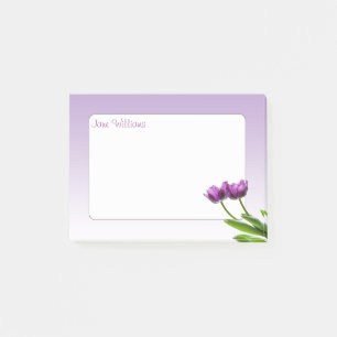 Paarse Twin Tulips Spring Floral fotografie Post-it® Notes