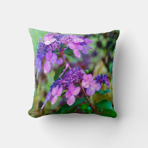 Paarse Twist and Shout Hortensia Bloem Kussen