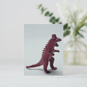 Paarse Tyrannosaurus Rex Briefkaart (Staand voorkant)