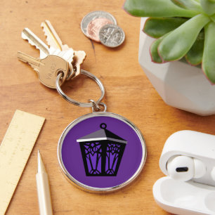 Paarse Uil Lantaarn Sleutelhanger