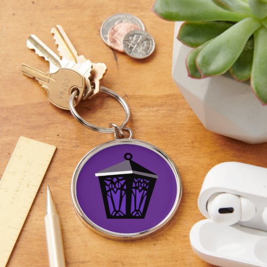 Paarse Uil Lantaarn Sleutelhanger (Bureau)