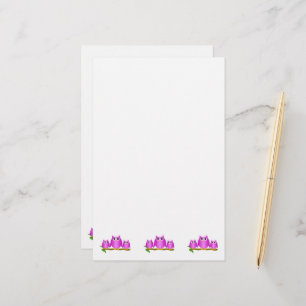 Paarse Uilen Ontwerp Briefpapier