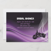 Paarse uitnodiging tot douche voor bruiloft met br (Voorkant)