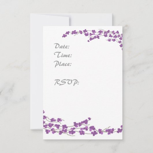 Paarse uitnodiging tot het indienen van een bloese (Achterkant)