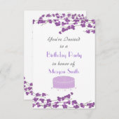 Paarse uitnodiging tot het indienen van een bloese (Voorkant / Achterkant)