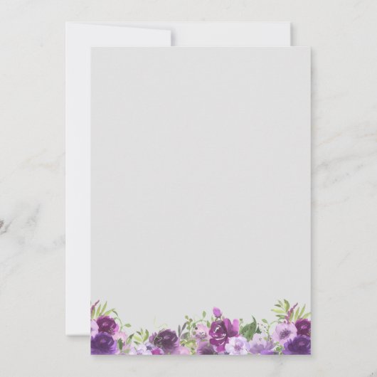 Paarse uitnodiging tot het indienen van een vuurge (Achterkant)