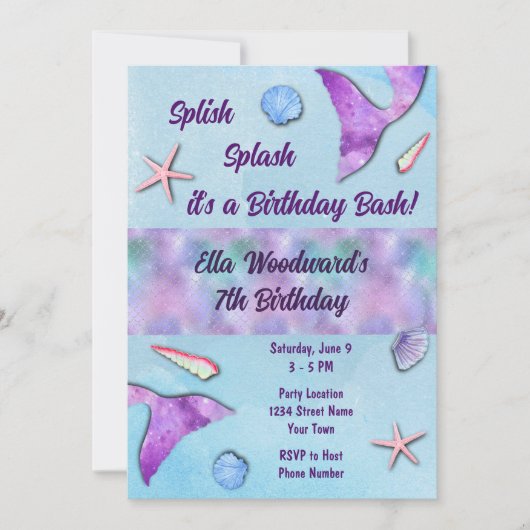 Paarse uitnodiging tot het indienen van een wedstr (Voorkant)