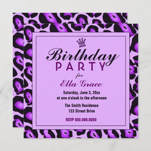 Paarse uitnodiging tot het indienen van voorstelle (Voorkant / Achterkant)