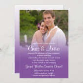 Paarse uitnodiging tot weduwschap (Voorkant / Achterkant)