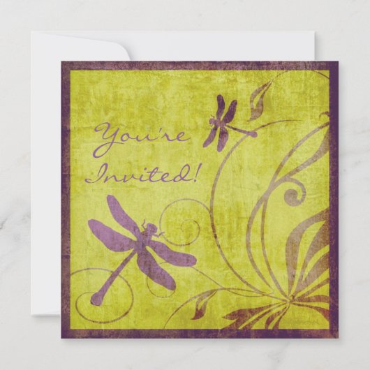 Paarse uitnodiging tot weduwschap (Achterkant)