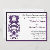 Paarse uitnodiging tot weduwschap (Voorkant)