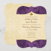 Paarse uitnodiging tot weduwschap met kreeften (Voorkant / Achterkant)