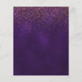 Paarse uitnodiging van de graduatiepartij flyer (Achterkant)