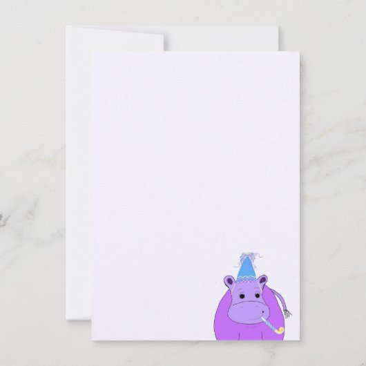Paarse uitnodiging van Hippo-partij (Achterkant)