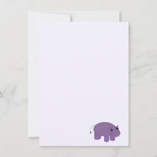 Paarse uitnodiging van Hippo-partij (Achterkant)