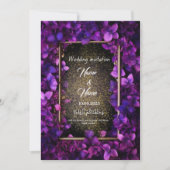 Paarse uitnodiging voor een bruiloft (Voorkant)
