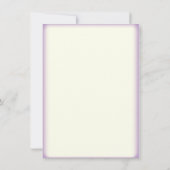 Paarse uitnodiging voor het geven van een ruitje (Achterkant)