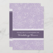 Paarse uitnodigingen tot vernieuwing van het Wit-h (Voorkant / Achterkant)