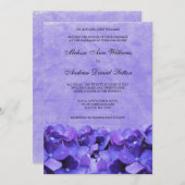 Paarse uitnodigingen tot weduwschap (Voorkant / Achterkant)