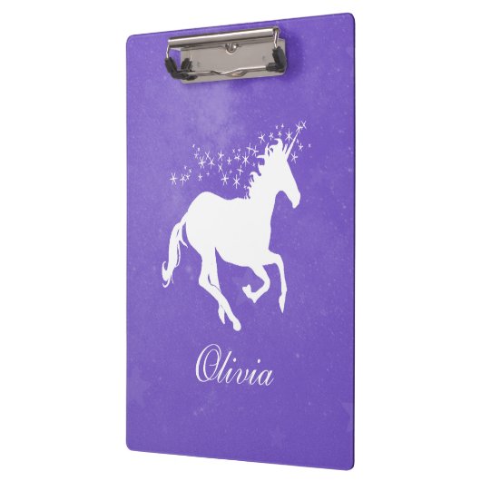 Paarse Unicorn - Aangepast klembord (Links)