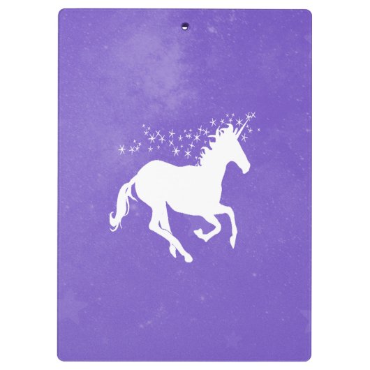 Paarse Unicorn - Aangepast klembord (Achterkant)