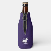 Paarse Unicorn Aangepaste flessenkoeler Flesjeskoeler (Fles Achterkant)