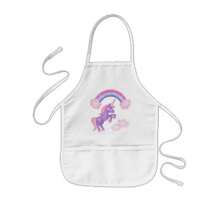 Paarse Unicorn Apron Kinder Schort