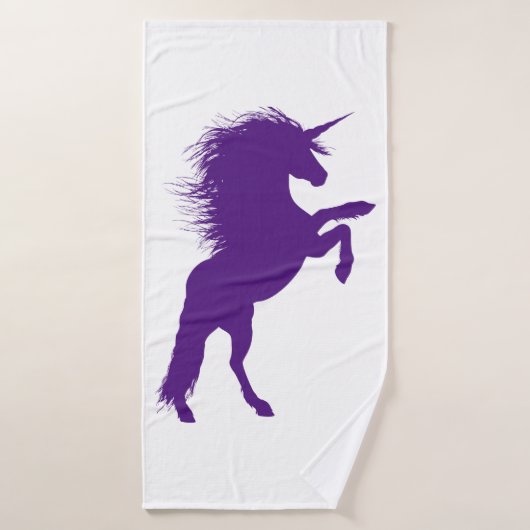 Paarse Unicorn Bad Handdoek (Badhanddoek)