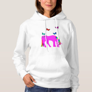Paarse Unicorn & Butterflies Vrouwenhaat ZKOA Hoodie