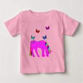 Paarse Unicorn & Butterflies ZKOA Toddler T-shirt (Voorkant)