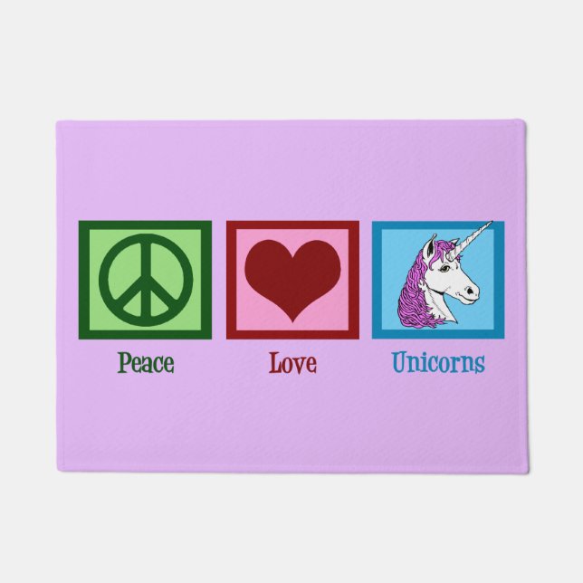  Paarse Unicorn Deurmat (Voorkant)