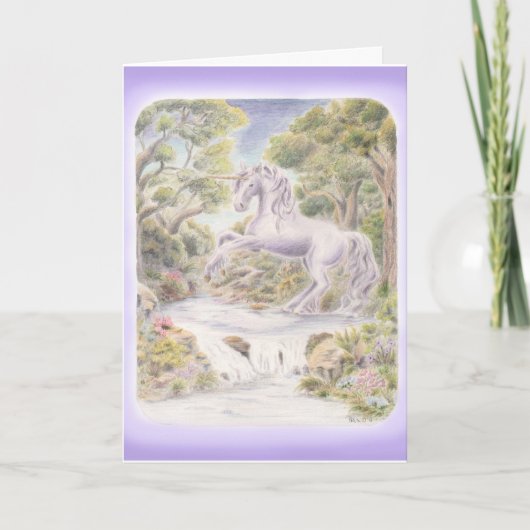 Paarse Unicorn Kaart (Voorkant)
