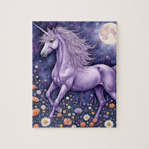 Paarse Unicorn Legpuzzel