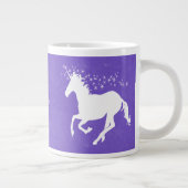 Paarse Unicorn persoonlijke Giant Coffee Mok (Rechts)