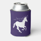 Paarse Unicorn Persoonlijke Koelbox Blikjeskoeler (Blikje Achterkant)