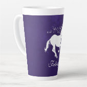 Paarse Unicorn persoonlijke latte Mok (Linkerhoek)