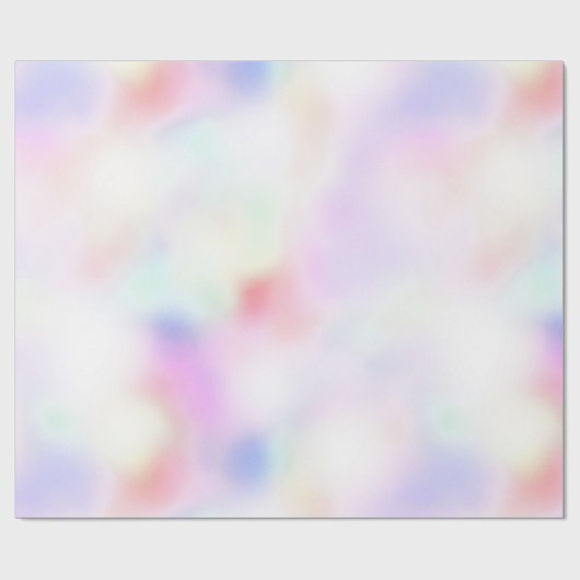 Paarse unicorn roze regenboog cadeaupapier (Vlak)