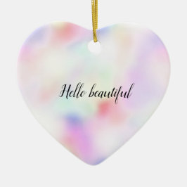 Paarse unicorn roze regenboog keramisch ornament