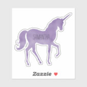 Paarse Unicorn Sticker (Vel)