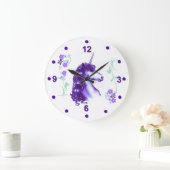 Paarse Unicorn Wall klok (Huis)