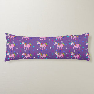 Paarse Unicorns & Star Print Body Pillow Lichaamskussen