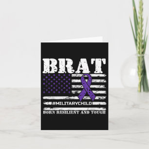 Paarse Up Militaire Kind Maand Trots Brat Kinder A Kaart