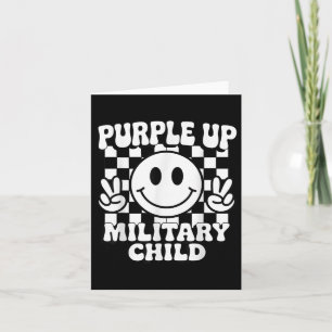 Paarse Up voor Kinder Groovy Military Child Kaart